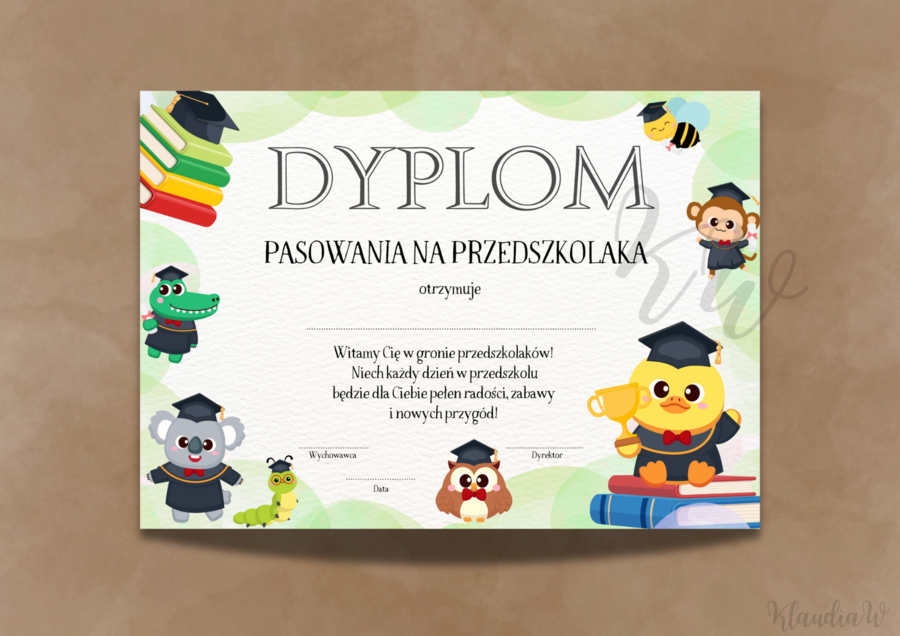 Dyplomy Pasowania na Przedszkolaka – zestaw