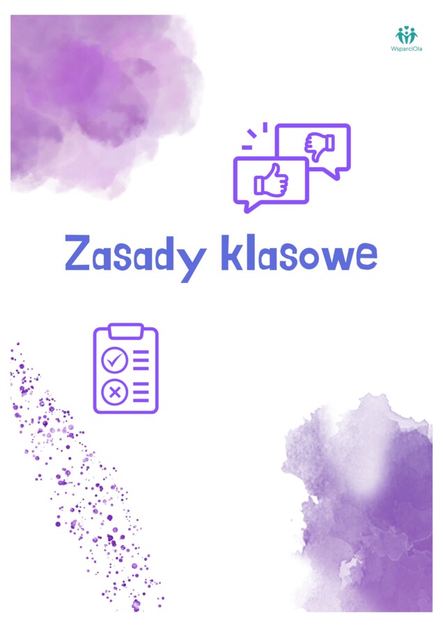 Karty pracy "Zasady w szkole"