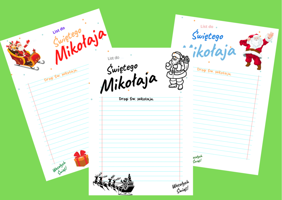 List do św. Mikołaja - Boże Narodzenie - ćwiczenia redakcyjne