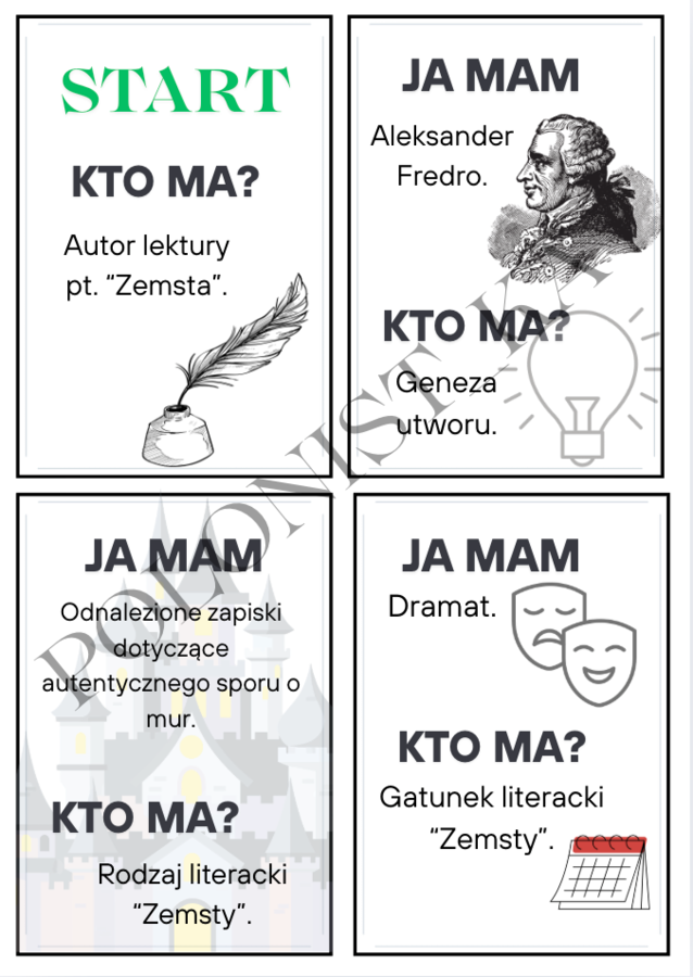 Ja mam... Kto ma... "Zemsta" Aleksander  Fredro