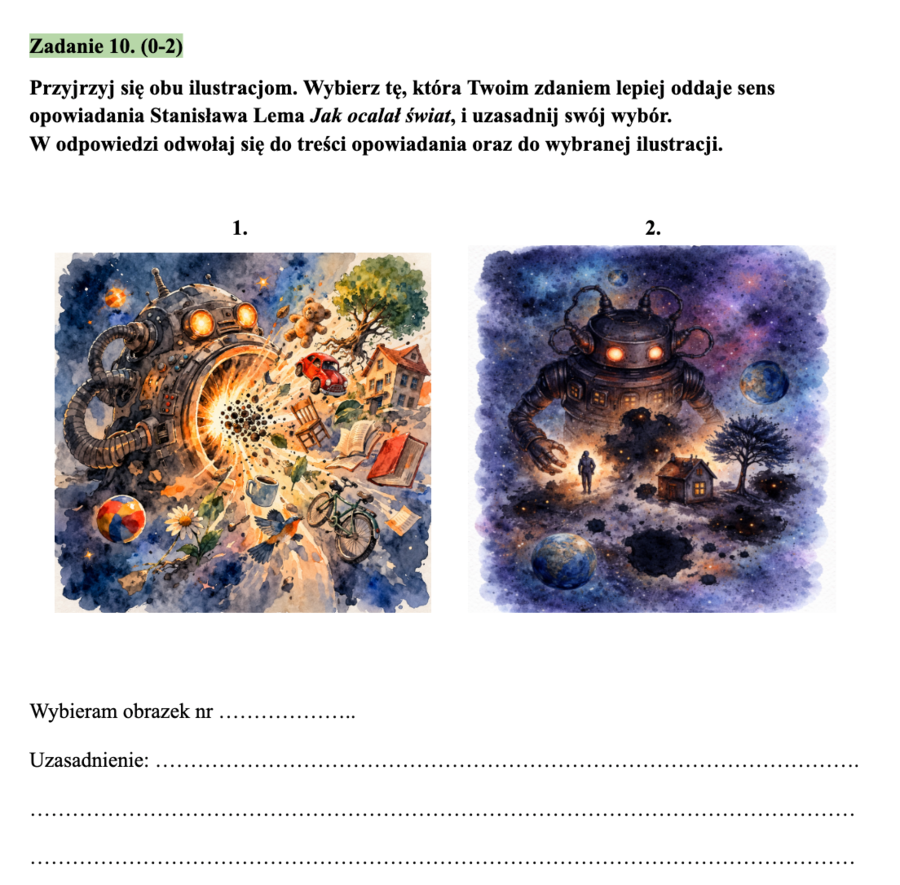 ARKUSZ EGZAMINACYJNY z języka polskiego (2026)