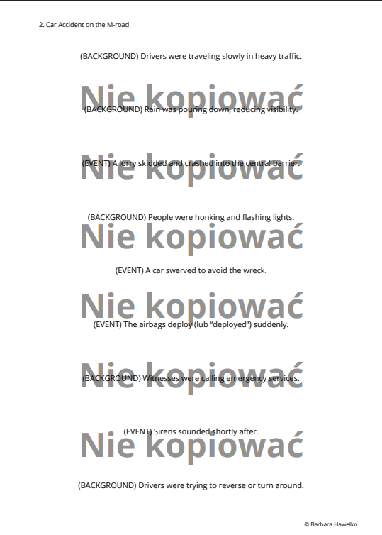 Scenariusz lekcji z ćwiczeniami do druku Past Simple v. Continuous B1