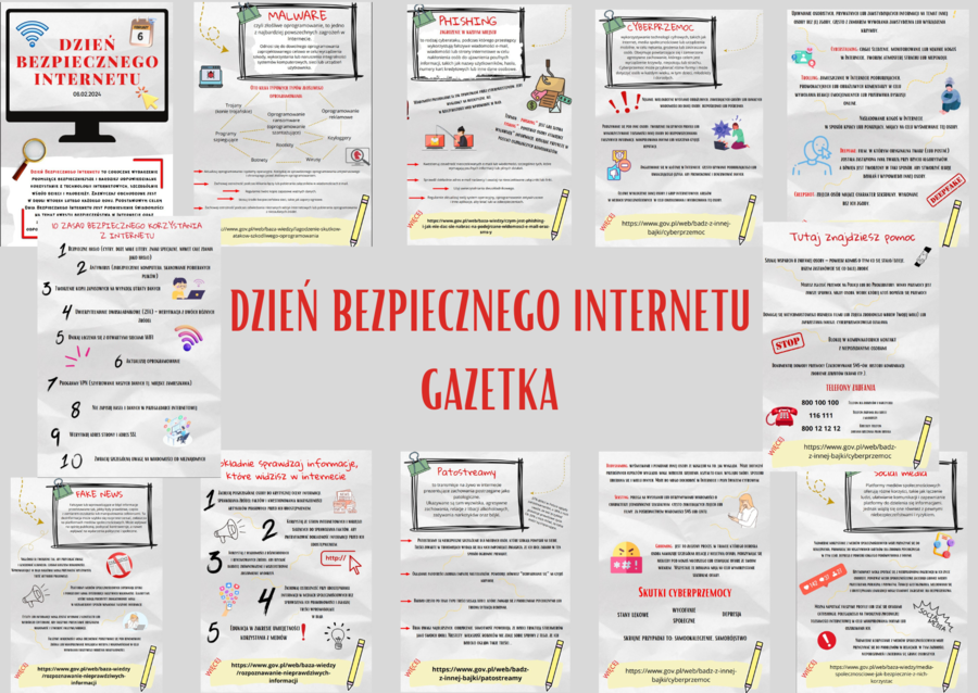 Dzień bezpiecznego internetu/ Bezpieczeństwo w internecie GAZETKA