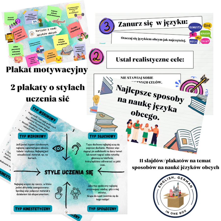 Pakiet startowy - materiały na pierwsze zajęcia języka obcego - język angielski,niemiecki hiszpański, rosyjski i inne
