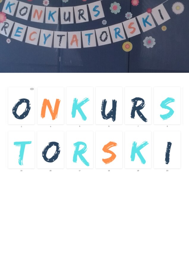 Napis - Konkurs recytatorski - Girlanda