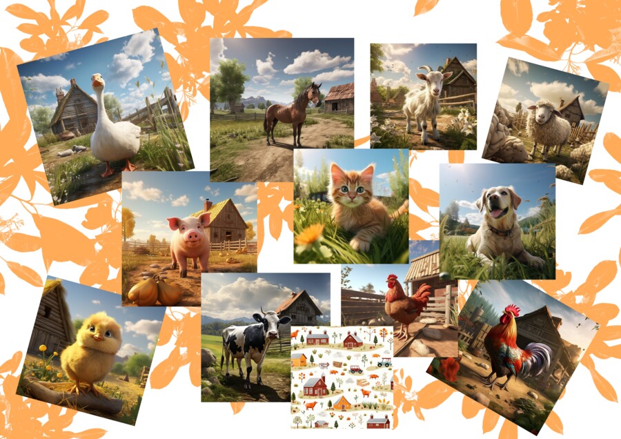 FARM ANIMALS FLASHCARDS ZWIERZĘTA GOSPODARSKIE