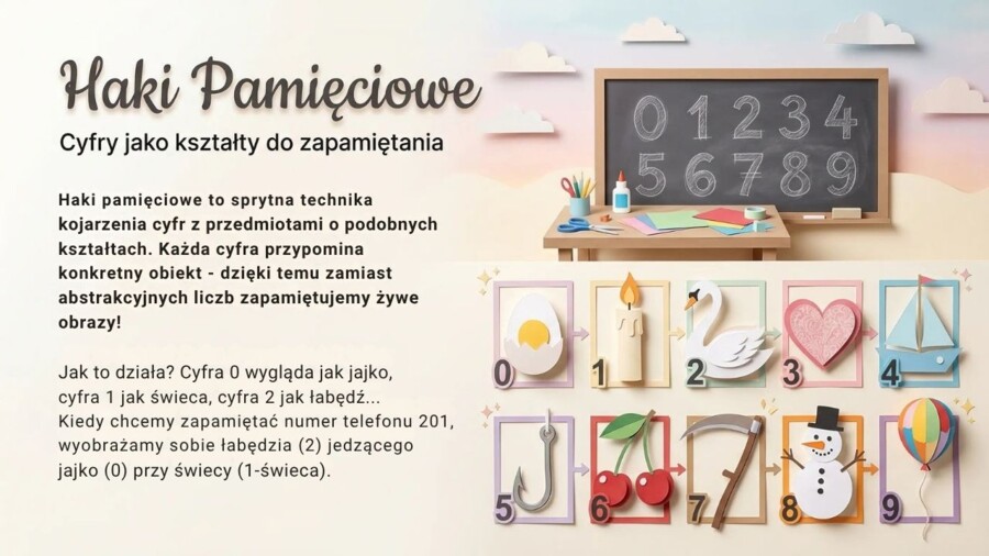 Mnemotechniki, sposoby na uczenie się, jak się uczyć - gazetka/prezentacja/slajdy