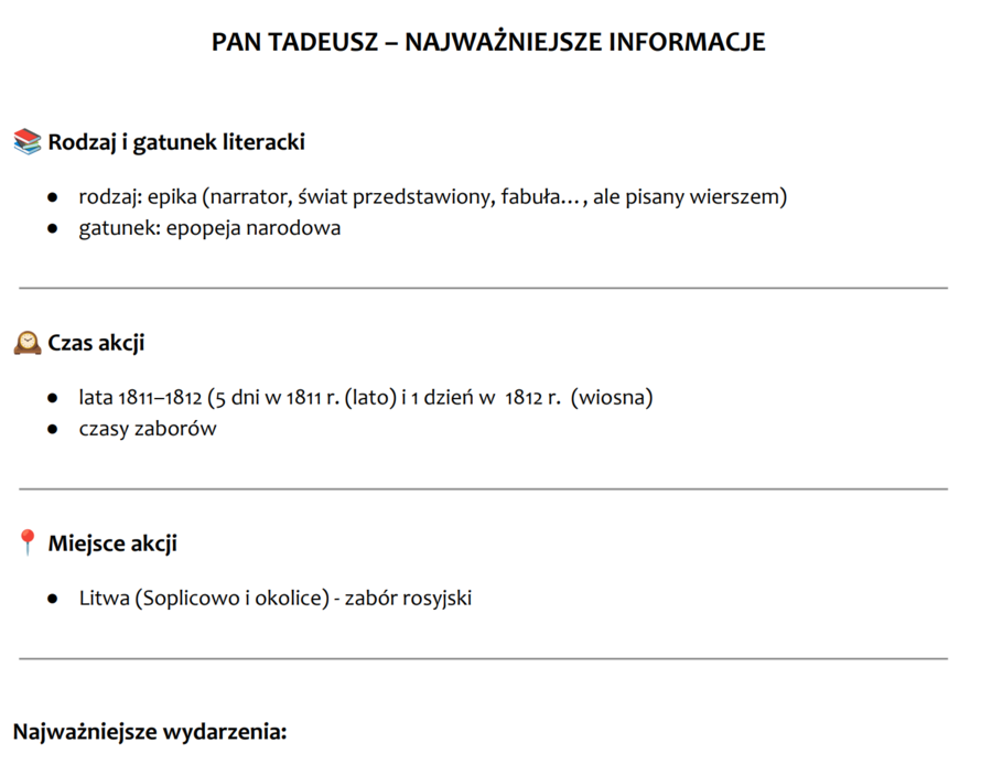 "Pan Tadeusz" dla opornych – szybka powtórka przed E8