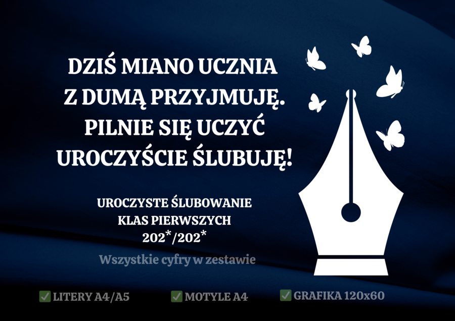 ŚLUBOWANIE KLAS PIERWSZYCH - DEKORACJA XXL