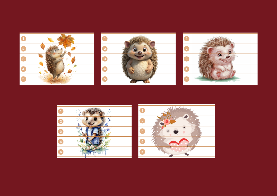 DZIEŃ JEŻA– puzzle – 10 szt.- biblioteka - biblioteka - świetlica