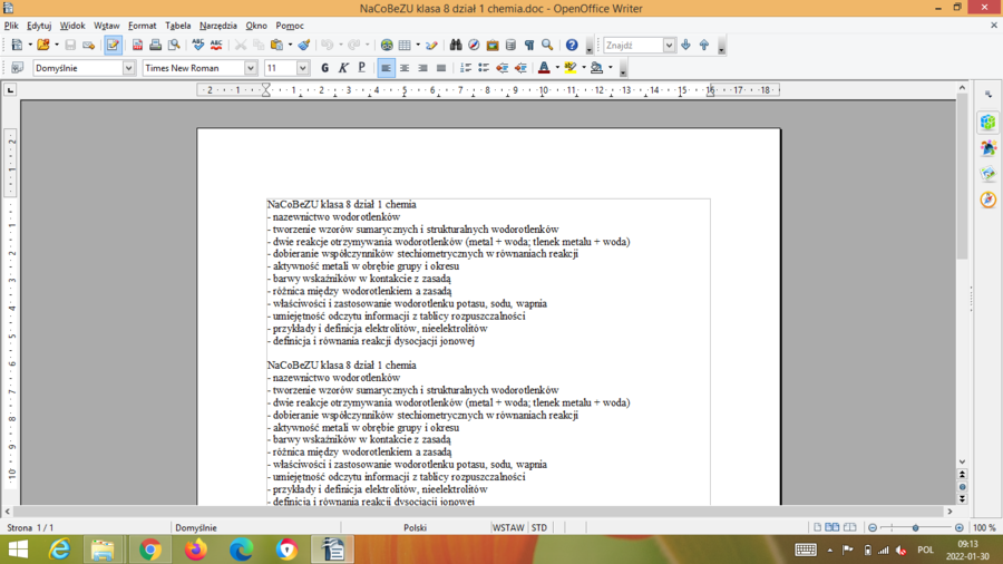 NaCoBeZU chemia klasa 8