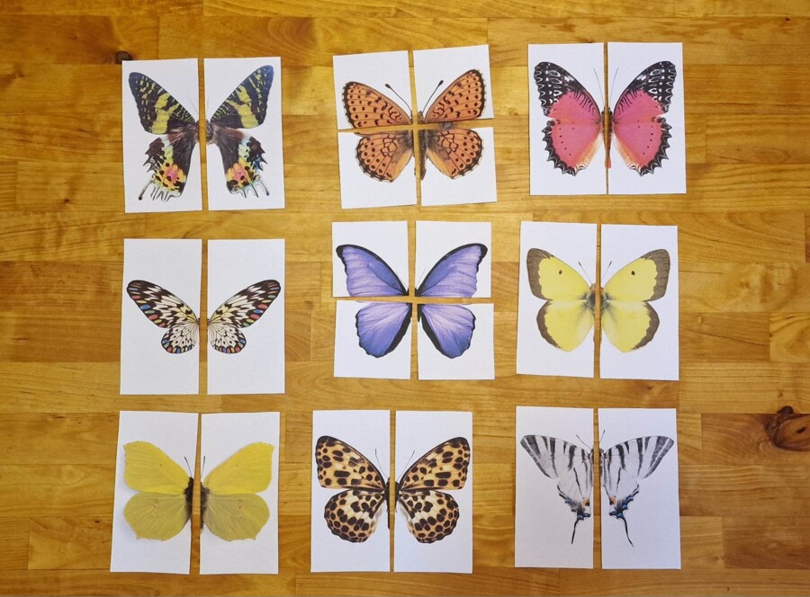 Układanka Montessori - Motyle