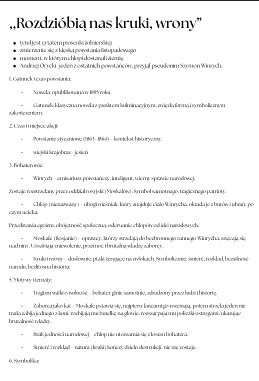 Rozdzióbią nas kruki, wrony