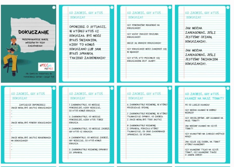 CO ZROBIĆ GDY- KARTY DLA DZIECI I MŁODZIEŻY