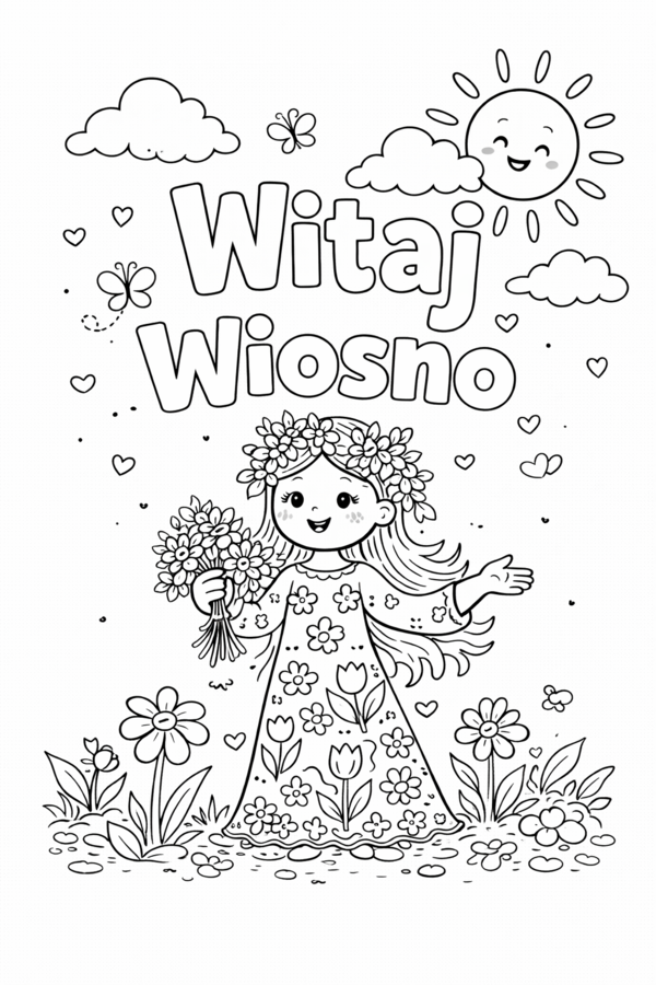 Kolorowanki Witaj Wiosno 10 sztuk