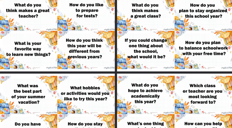 Back to school speaking