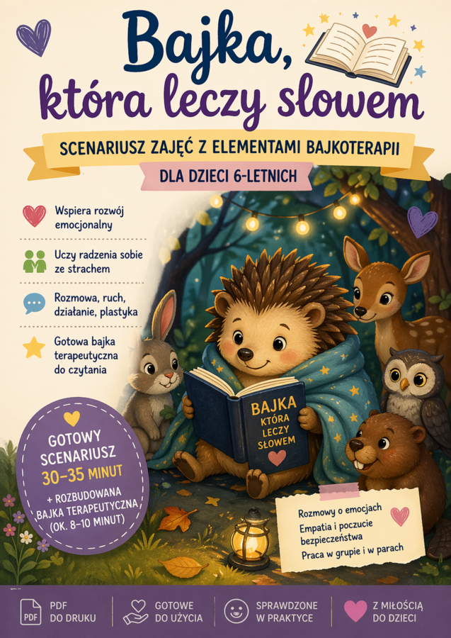 Bajka, która leczy słowem – scenariusz zajęć z bajkoterapii
