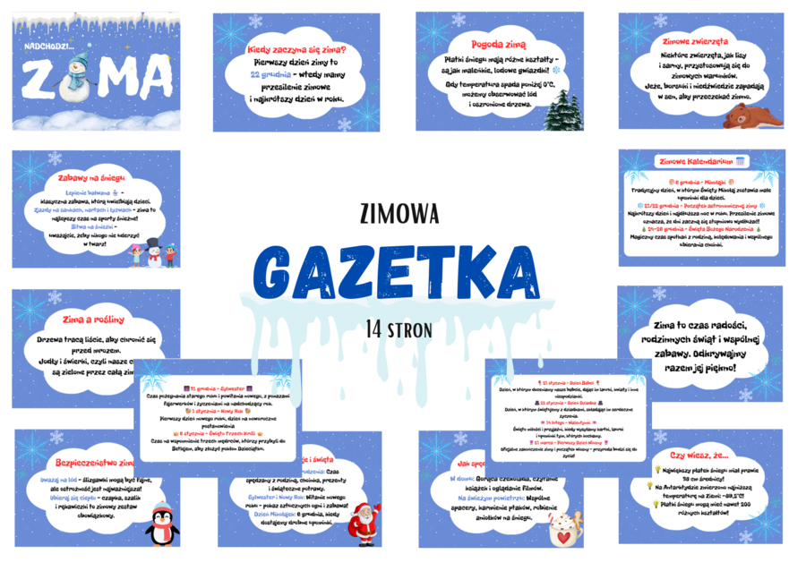 Zimowa gazetka - nadchodzi zima!