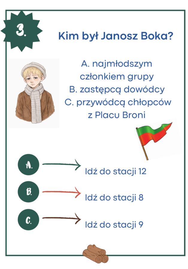 "Chłopcy z Placu Broni" - zapętlone stacje zadaniowe (lekcja w ruchu)