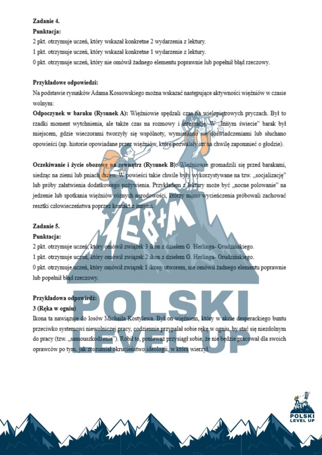 Test ikonograficzny (10 zadań z kluczem odpowiedzi)_Inny świat_Polski Level Up