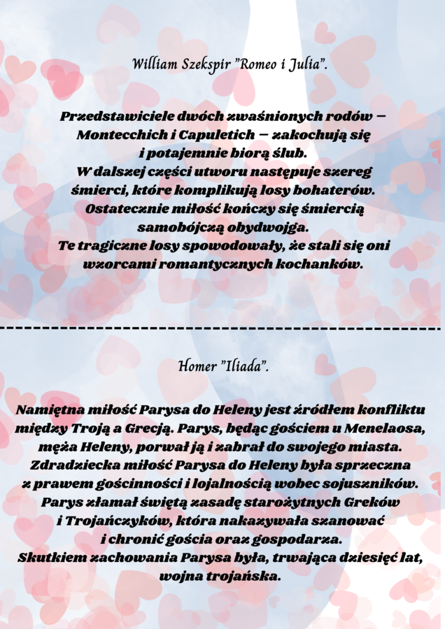 Literackie walentynki - wersja błękitna.