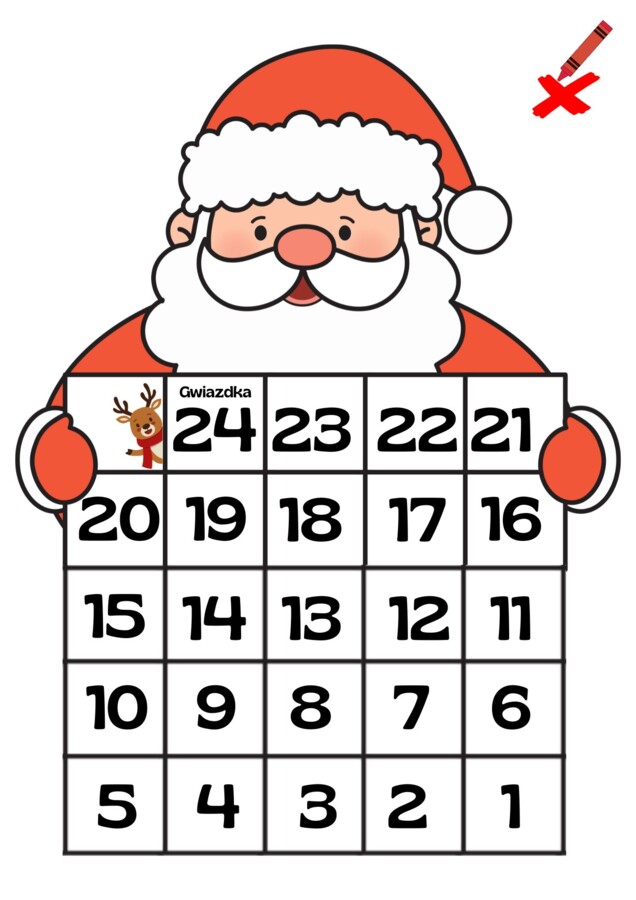 KALENDARZ ADWENTOWY - BRODA MIKOŁAJA