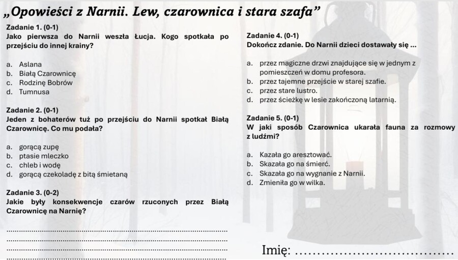 Zestaw lekturowy "Opowieści z Narnii. Lew, czarownica i stara szafa."