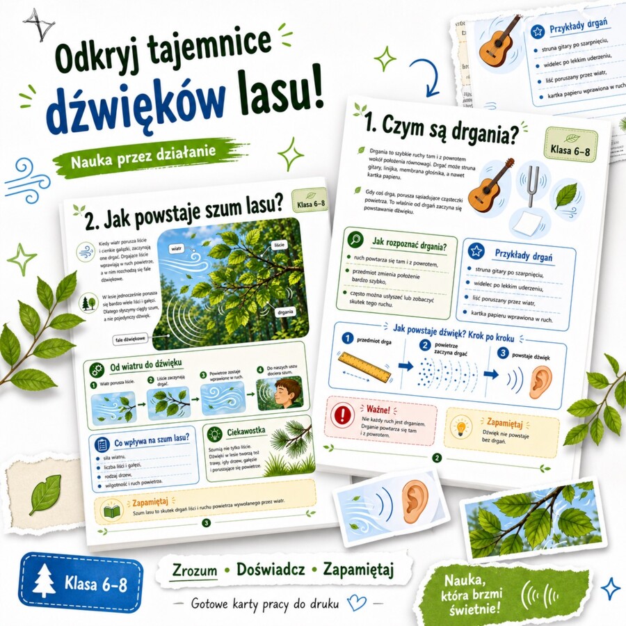 Dlaczego las szumi? Dźwięk i drgania
