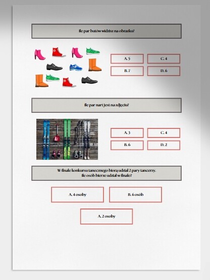 Pary. Karta pracy. Sprawdzian