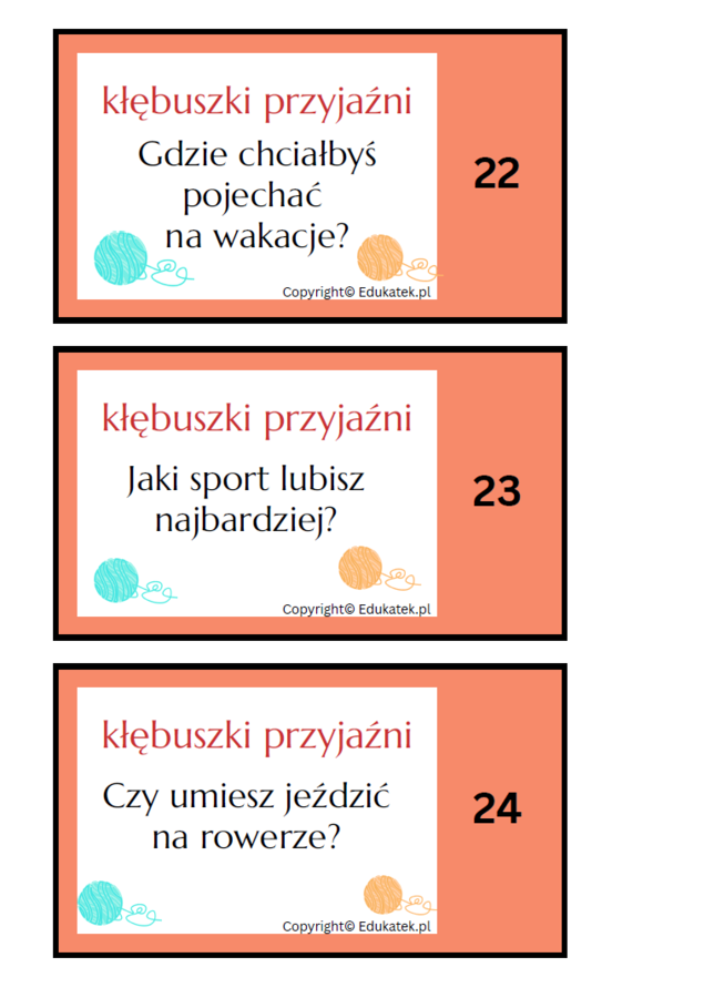 Kłębuszki przyjaźni – gra integracyjna