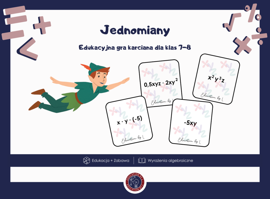 Gra karciana „Piotruś Pan” – jednomiany | Gotowe karty do wydruku | Skuteczna powtórka przez zabawę