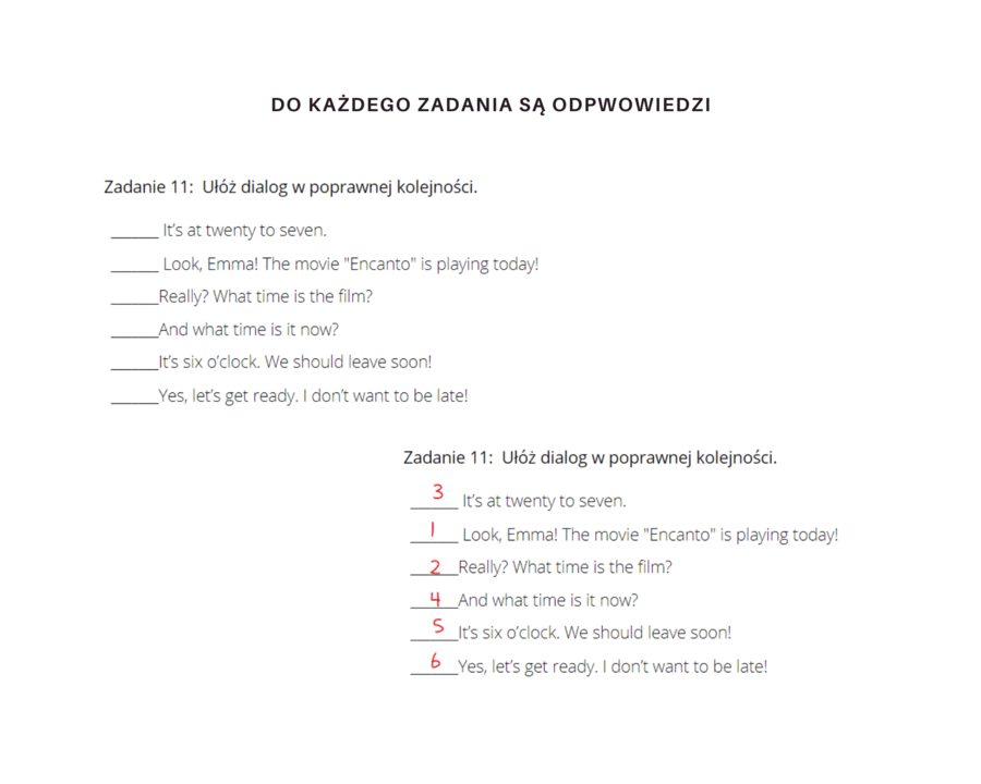 Together dla klasy 4 Unit 2 Dodatkowe materiały Karty Pracy Zadania powtórzeniowe Język Angielski Gramatyka Słownictwo Komunikacja