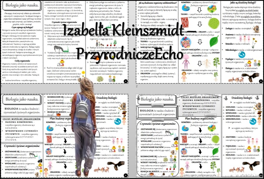 Sketchnotka/notatka/streszczenie/książeczka/wklejka/ściąga dla ucznia i przypomnienie dla nauczyciela/edukacja domowa. Temat „Biologia jako nauka” w pdf. Biologia 5 dział „Biologia – nauka o życiu”. Materiał wykonany na podstawie podręcznika z wydawnictw