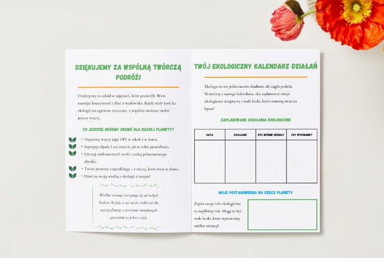 Przewodnik dydaktyczny. Plan lekcji. Ekologiczne prezenty. Pomysły na rękodzieło. Nauka planowania budżetu. Świadomość ekologiczna.