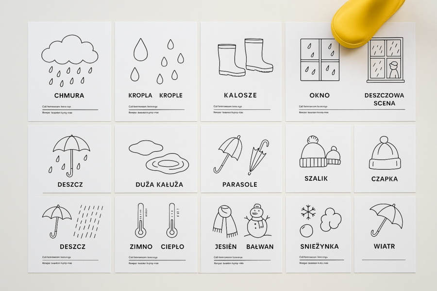 „Kropelkowe kontrasty” – czarno-białe obrazki o deszczu