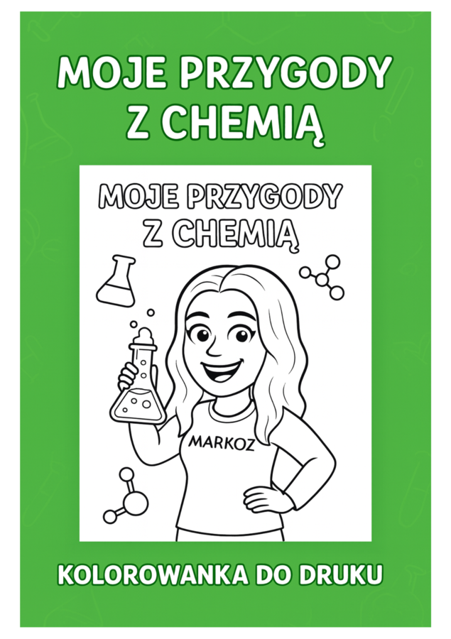 Kolorowanka - 1 strona zeszytu - chemia