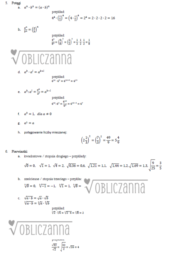 Wzory matematyczne na E8