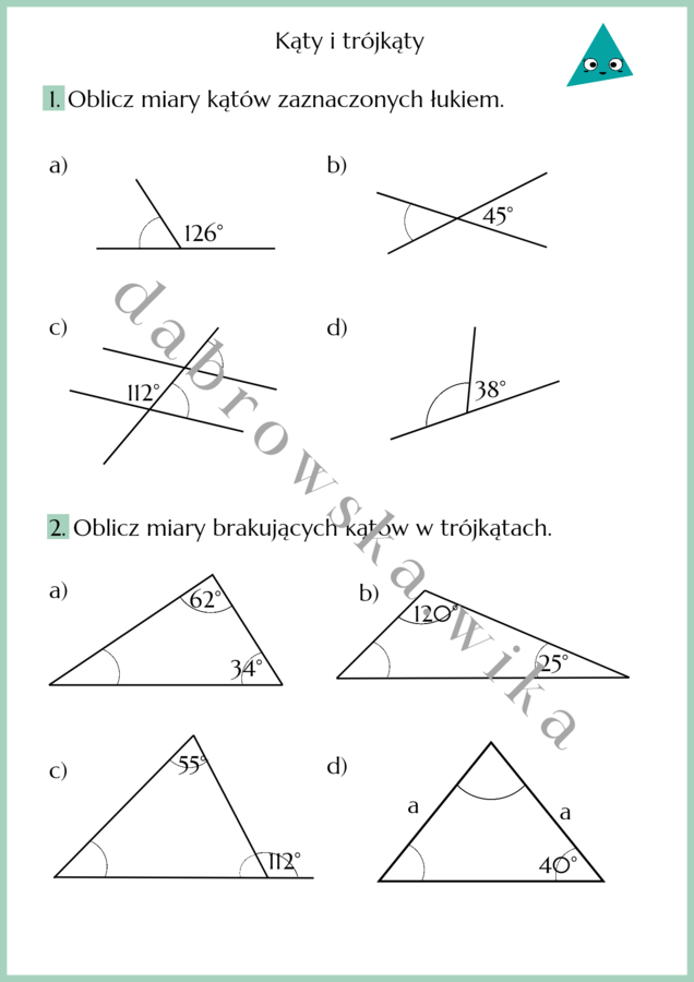 Kąty i trójkąty