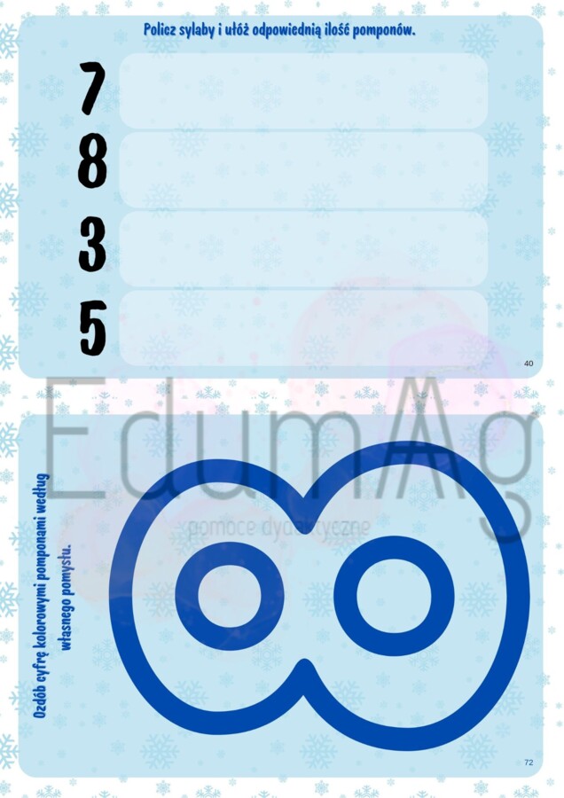 Zimowe ćwiczenia z pomponami