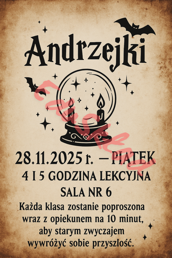 🪄 Andrzejkowa Strefa Wróżb – zestaw plakatów i wróżb dla szkoły