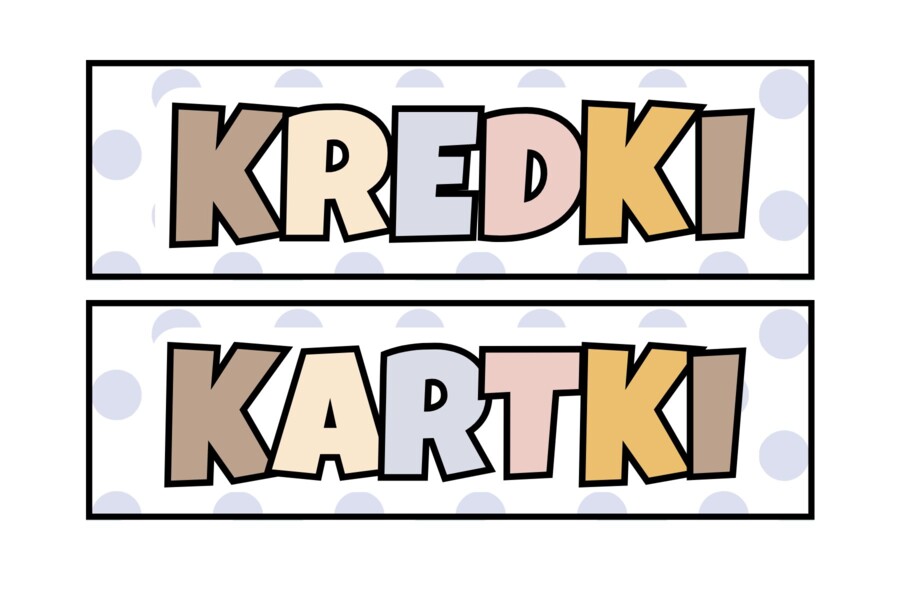 Etykiety na półki, pudełka, kąciki i strefy.