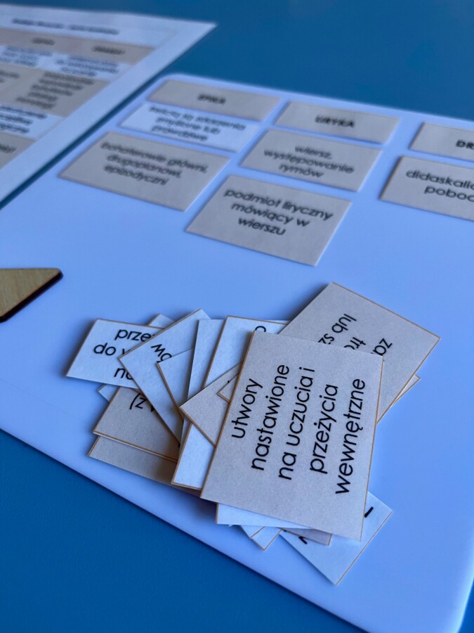 Rodzaje literackie - cechy - tabela