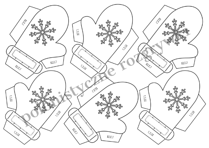 Części mowy - rękawiczki-kieszonki