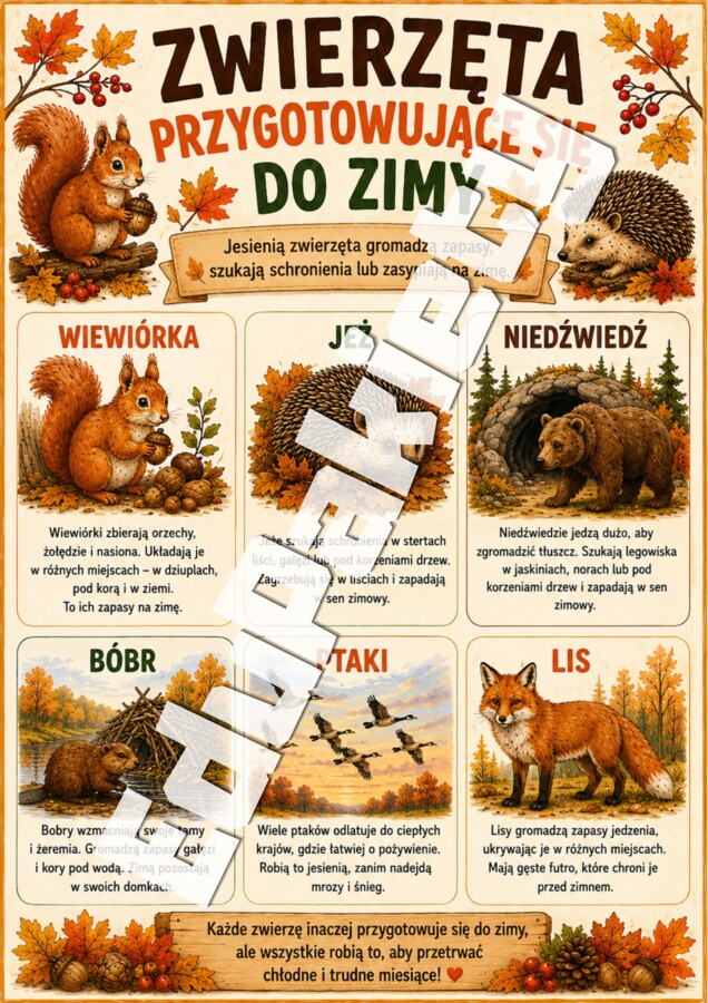 Jesień – pakiet edukacyjny (100 stron)