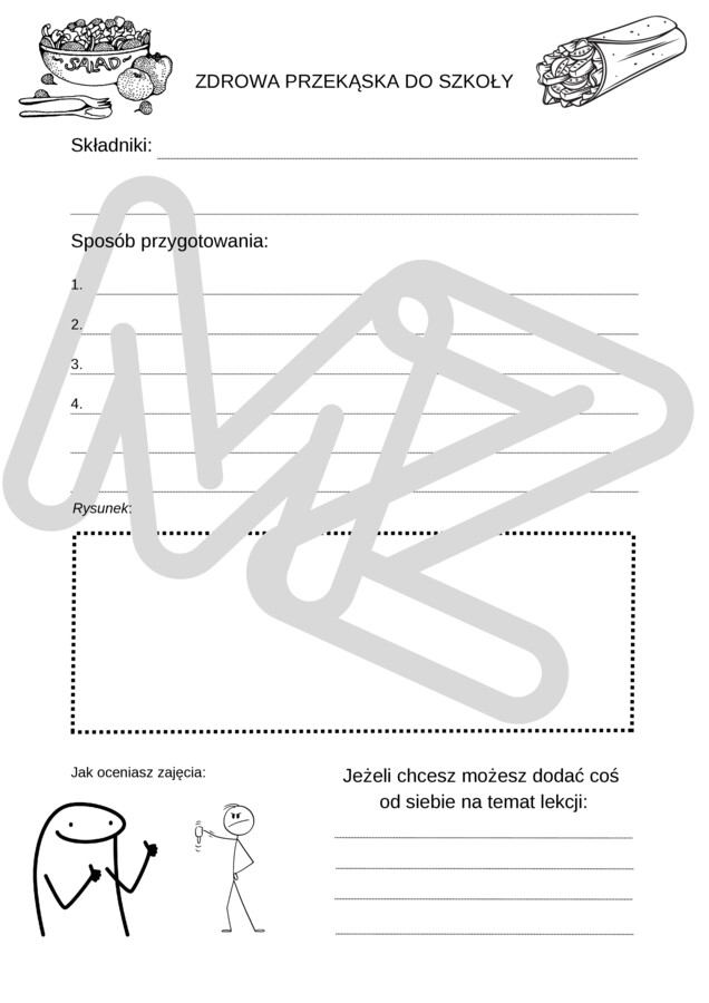 Lekcja wychowawcza - pakiet 4 kart pracy