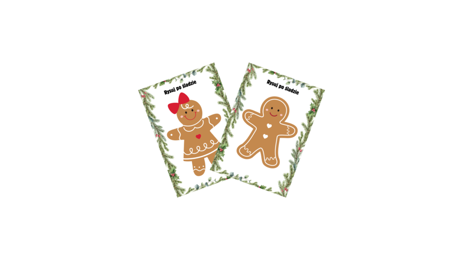 Rysuj po śladzie - świąteczne pierniki