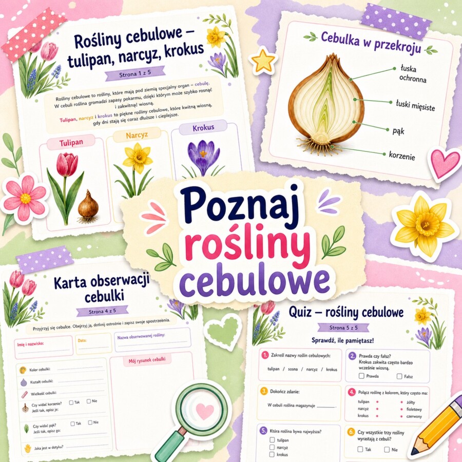 Rośliny cebulowe - tulipan, narcyz, krokus