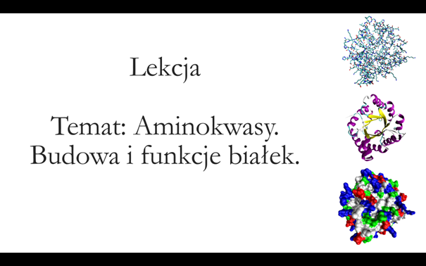 Liceum klasa 1 ( rozszerzenie) - Aminokwasy - prezentacja