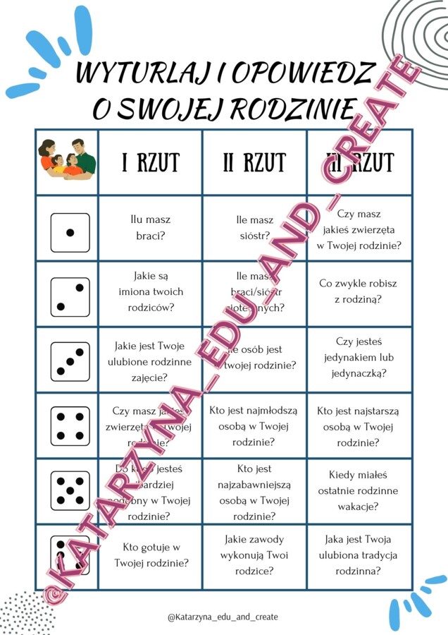 Wyturlaj - kreatywne ćwiczenia z kostkami do gry