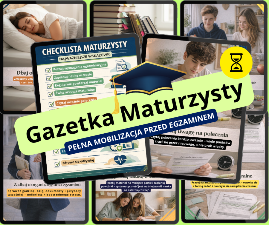 Checklista maturzysty – 13 plakatów z najważniejszymi wskazówkami przed maturą